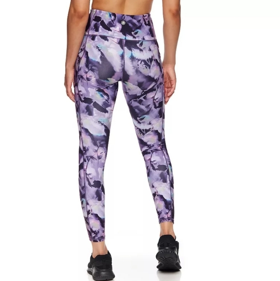 Gaiam Om High-Waisted 7/8 Pocket Leggings | Purple Tie Dye | S - Picture 4 of 8